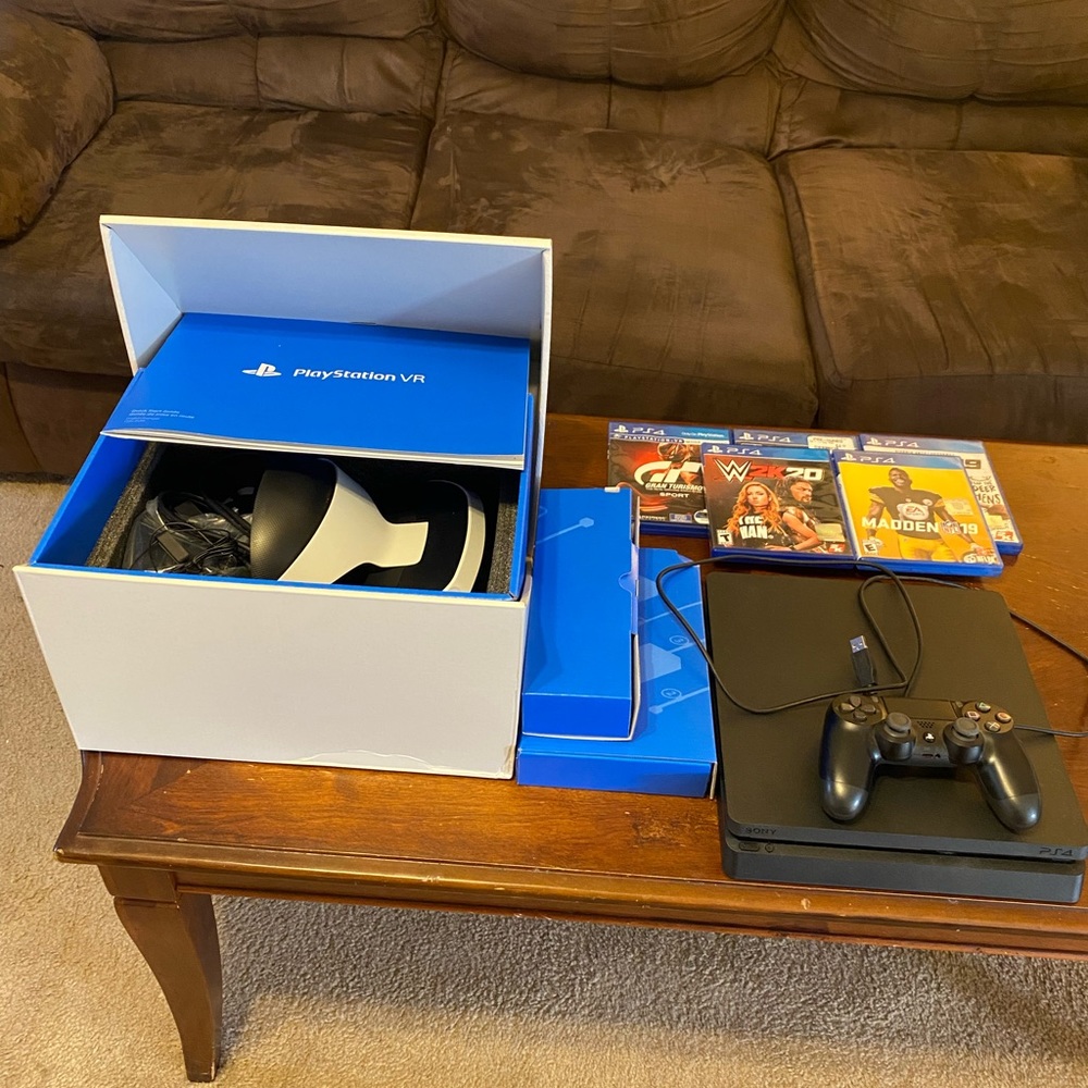 PS4 slim Pro 1TB with Virtual Reality headset bundle.